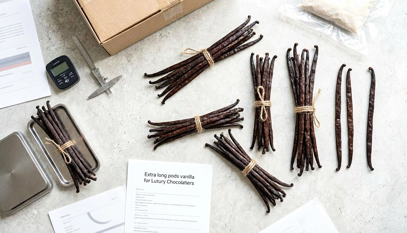 Extra long pods vanilla for Luxury Chocolatiers