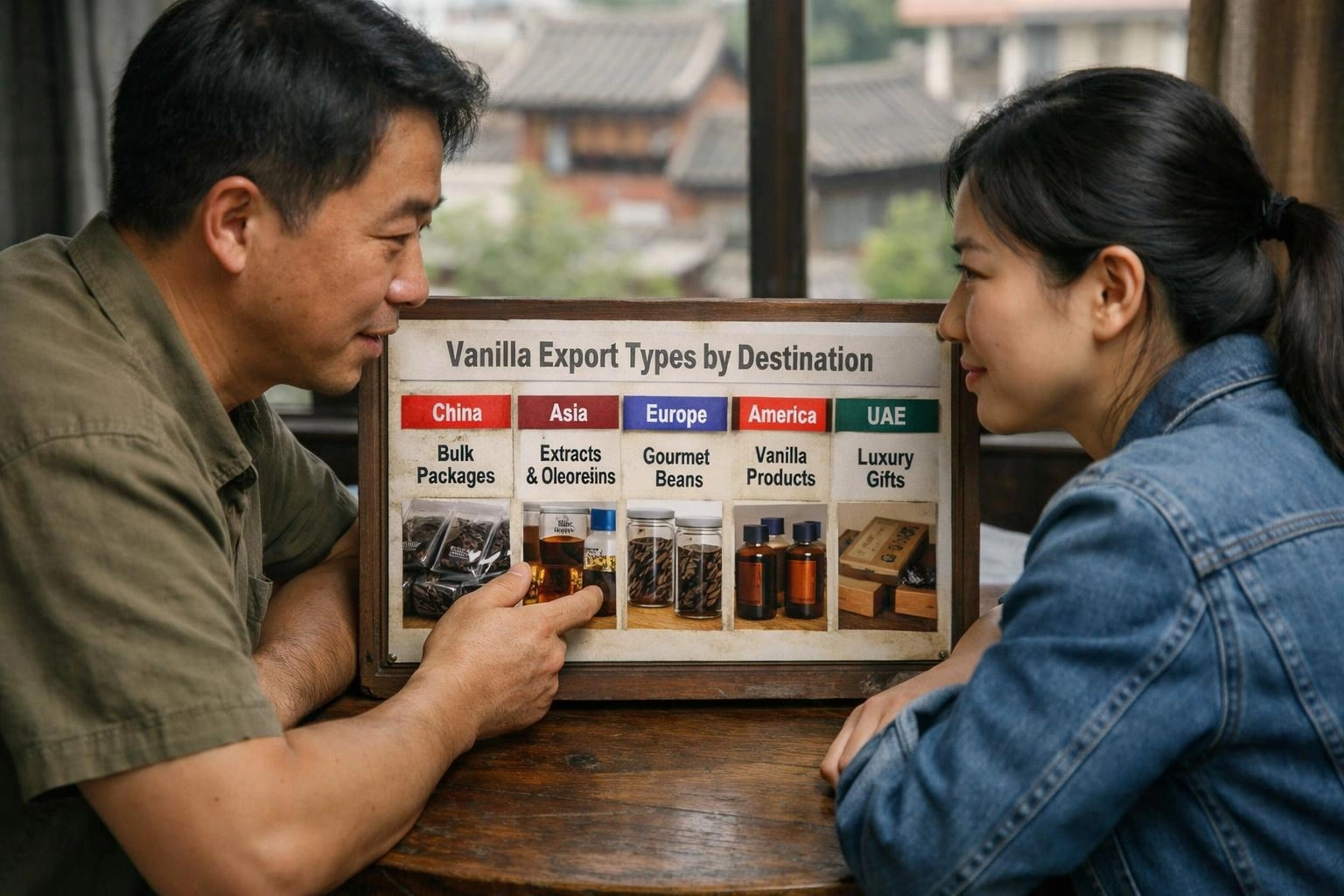 Vanilla Export Types by Destination: China, Asia, Europe, America & UAE