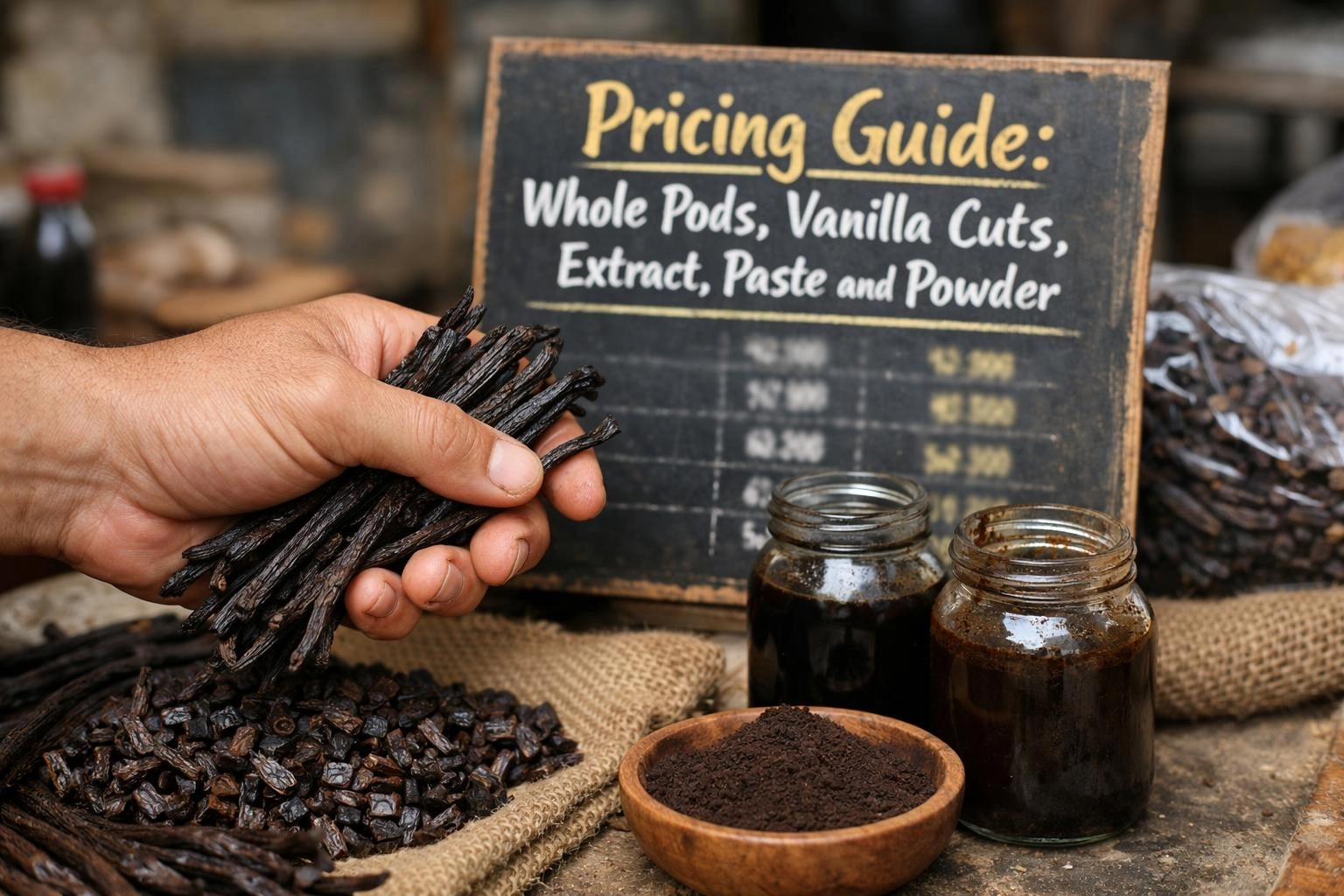 Pricing Guide: Whole Pods, Vanilla Cuts, Extract, Paste and Powder